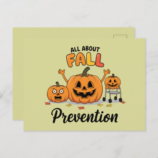 Retro-I-Liebe - Herbstprävention Postkarte (Vorne/Hinten)