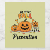 Retro-I-Liebe - Herbstprävention Weinetikett (Einzelnes Label)