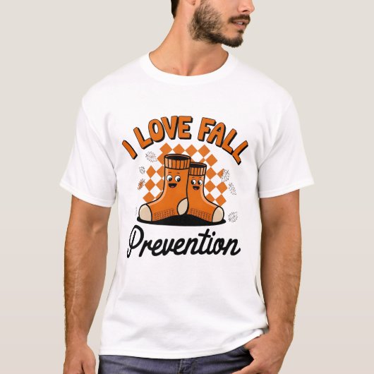 Retro-I-Liebe Herbstverhütung Fallverfall Physikal T-Shirt (Vorderseite)