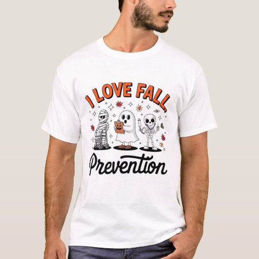 Retro-I-Liebe Herbstverhütung Fallverfall Physikal T-Shirt (Vorderseite)