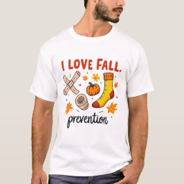 Retro-I-Liebe Herbstverhütung Fallverfall Physikal T-Shirt