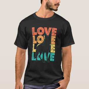 Retro I Liebe Mein Deutscher Hirtenhund Design T-Shirt