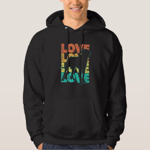 Retro I Liebe Mein englisches Mastiff Dog Design Hoodie
