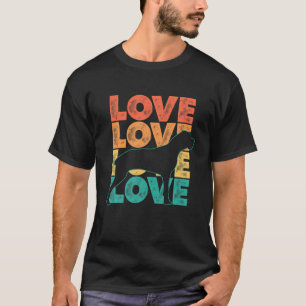 Retro I Liebe Mein großer Dane Hund Lover Theme De T-Shirt