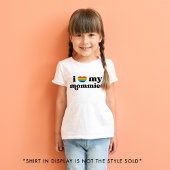 Retro I Liebe Meine Momme Quee Mamas Regenbogen T-Shirt