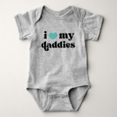 Retro I Liebe My Daddies Baby Gay Vaters Baby Strampler (Vorderseite)