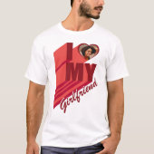 Retro I Liebe My Girlfriend T - Shirt (Vorderseite)