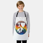 Retro I Liebe Roller Skaten Distressed Look Schürze (Getragen)