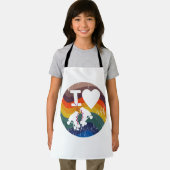 Retro I Liebe Roller Skaten Distressed Look Schürze (Insitu)