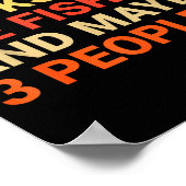 Retro I Like Books And Ice Fishing Lover Funny Poster (Ecke)