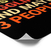 Retro I Like Dogs And Juggling Lover Funny Juggler Poster (Ecke)