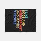 Retro I Like Dogs And Needleint Lover Funny  Fleecedecke (Vorderseite (Horizontal))