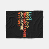 Retro I Like Dogs And Snowboarding Lover Funny Sno Fleecedecke (Vorderseite (Horizontal))
