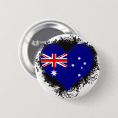 Retro I Love Australien Button (Vorne & Hinten)