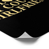 Retro I Love My Cougar-girlfriend Funny Boyfriend  Poster (Ecke)