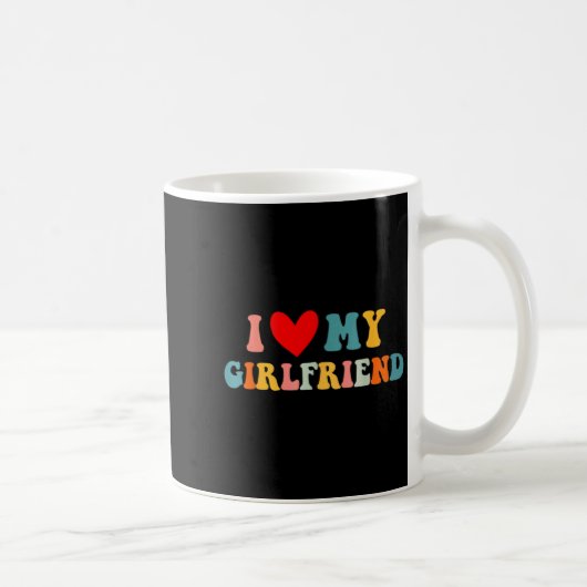 Retro I Love My Girlfriend I Heart My Girlfriend V Kaffeetasse (Rechts)