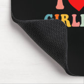 Retro I Love My Girlfriend I Heart My Girlfriend V Mousepad (Ecke)