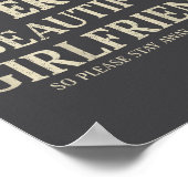 Retro I Love My Super Hot Beautiful Girlfriend Val Poster (Ecke)