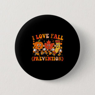 Retro I Love Sturzprävention Fall Physiotherapie Button
