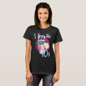 Retro I Love The 90s 90s Llama theme party outfit T-Shirt (Vorne ganz)