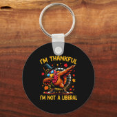 Retro I’m Thankful I’m Not A Liberal Funny Thanksg Schlüsselanhänger (Vorderseite)