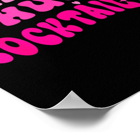 Retro I Need A Huge Tail Funny Party Drinking Gift Poster (Ecke)