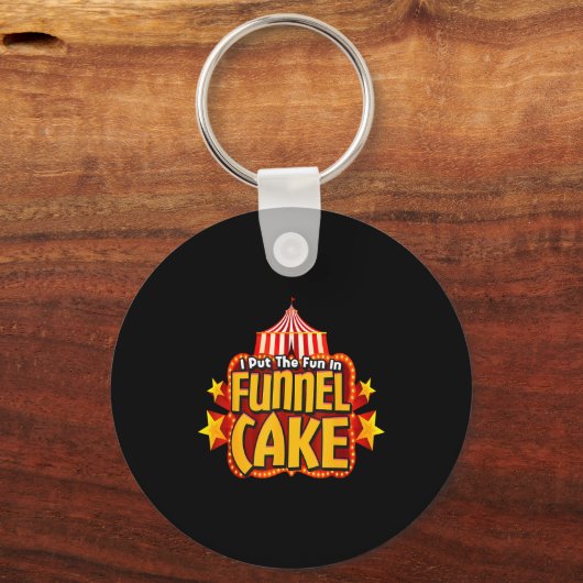 Retro I Put The Fun In Funnel Cake _ Circus Staff Schlüsselanhänger (Vorderseite)