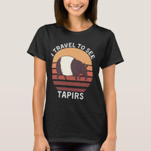 Retro I Reise zu sehen Tapirs Vintage Tapire Tier T-Shirt