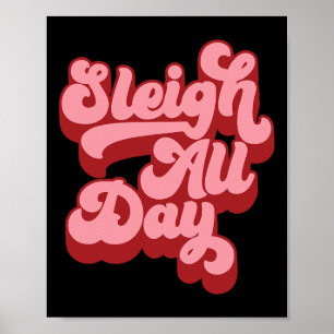 Retro I Sleigh Der ganze Tag über Weihnachten Schl Poster