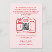 Retro I Spy Valentine Wedding Photo Game Begleitkarte (Rückseite)