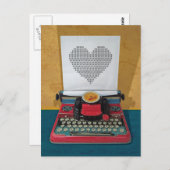Retro I.T. 50er Vintag Toy Schreibmaschine Postkarte (Vorne/Hinten)