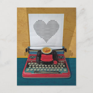 Retro I.T. 50er Vintag Toy Schreibwriter Postkarte