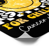 Retro I trage Gold für Krebserkrankungen im Kindes Poster (Ecke)