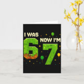 Retro I Was 6 Now I'm 7 Birthday Gift For Boys Kid Karte (Gelbe Blume)