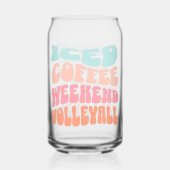 Retro-Ice Coffee Weekend Volleyball Dosenglas (Vorderseite)