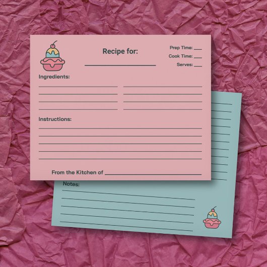 Retro Ice Cream Brautparty Rezept Karte