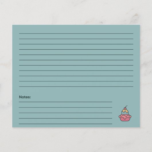 Retro Ice Cream Brautparty Rezept Karte (Rückseite)