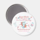 Retro Ice Cream & Candy Shoppe Magnet (Vorderseite/Rückseite)