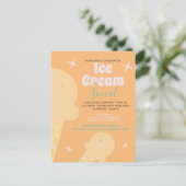 Retro Ice Cream Cone Sozialer Flyer Einladung Postkarte (Stehend Vorderseite)