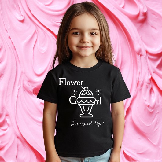 Retro Ice Cream Flower Girl Matching T-Shirt