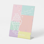 Retro Ice Cream Gefallen Sockelschild (Vorderseite)