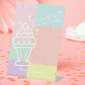 Retro Ice Cream Gefallen Sockelschild