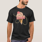 Retro Ice-Cream Gold Swirl Name Matching Paare T-Shirt (Vorderseite)