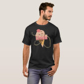 Retro Ice-Cream Gold Swirl Name Matching Paare T-Shirt (Vorne ganz)