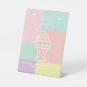 Retro Ice Cream Let's Graze! Sockelschild (Vorderseite)