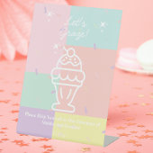 Retro Ice Cream Let's Graze! Sockelschild