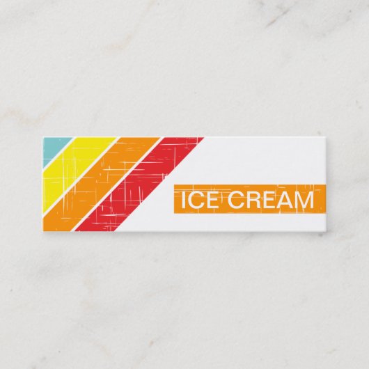 Retro-ICE-CREAM Mini Visitenkarte (Vorderseite)