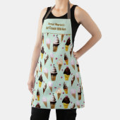 Retro Ice Cream Pastel Green Personalized Apron Schürze (InSitu)