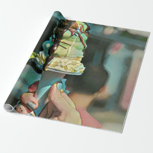 Retro ice cream popsicle geschenkpapier