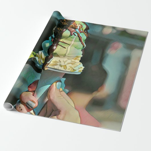 Retro ice cream popsicle geschenkpapier (Ungerollt)